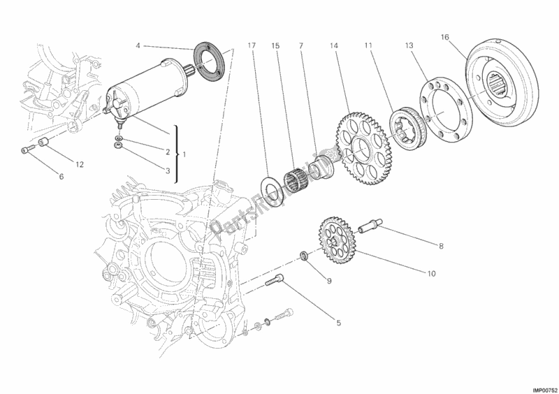 Todas as partes de Motor De Arranque do Ducati Streetfighter 848 USA 2013